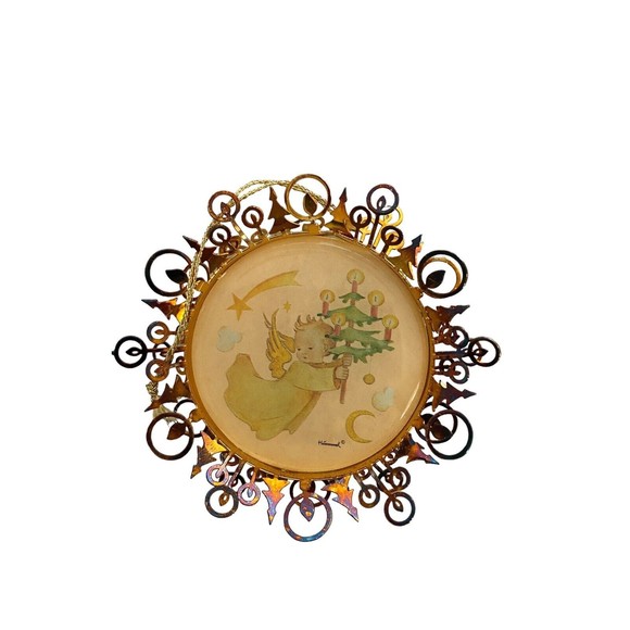 Hummel Vintage Gold Christmas Ornament Collection Lot 2 Angel, Grandpa’s Helpers - Picture 10 of 16